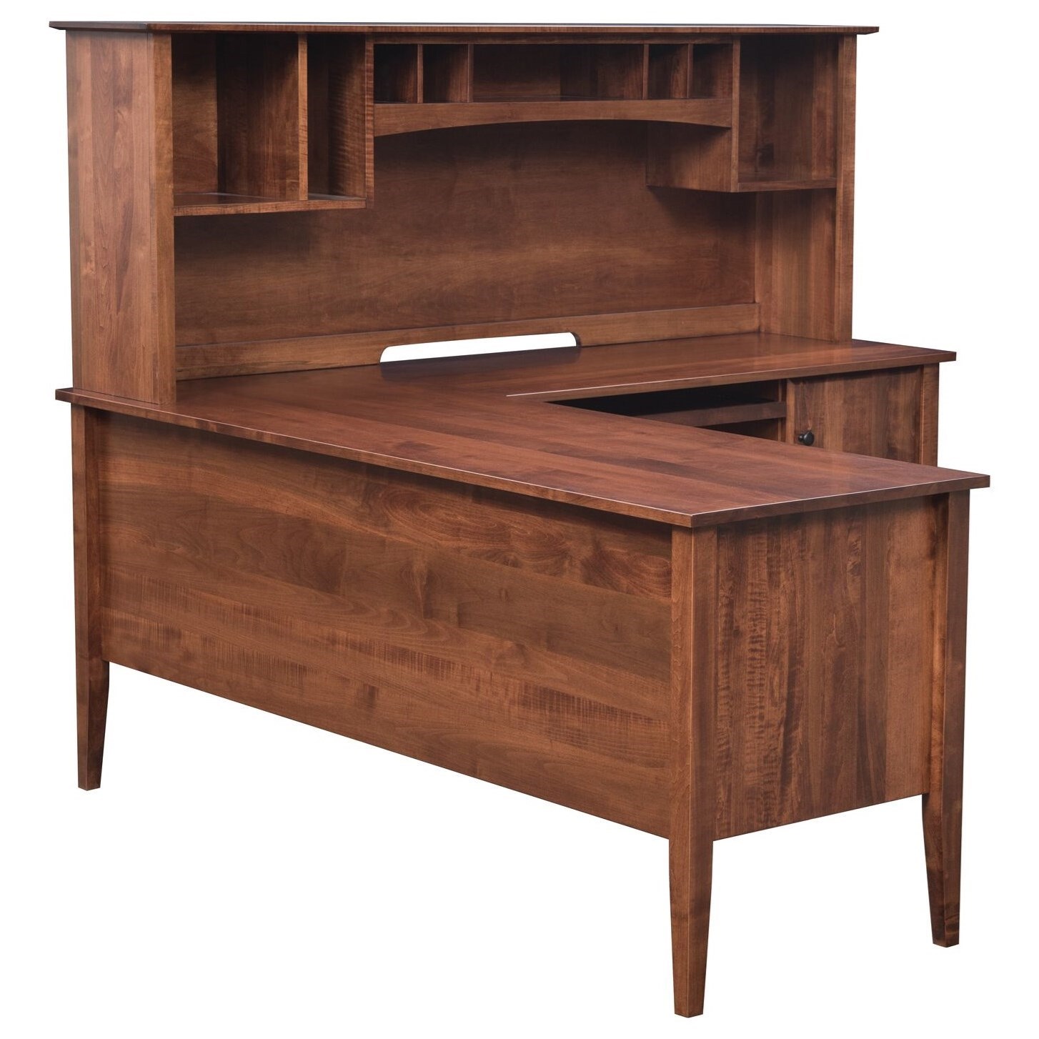 Maple Hill Woodworking Hampton Transitional Solid Wood L-Corner Desk